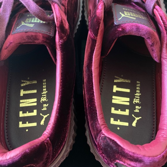 PUMA BY RIHANNA Limited Edition Burgundy Creepers - Picture 4 of 8